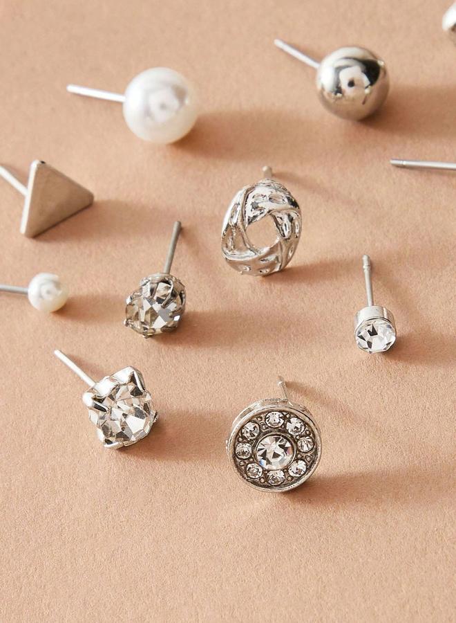 Styli Set of 12 - Silver Assorted Earrings - Image 2