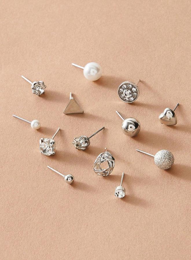 Styli Set of 12 - Silver Assorted Earrings - Image 3