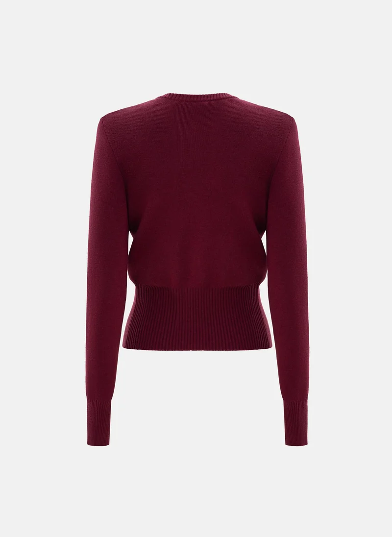 Lichi  Knitted cardigan with golden buttons for Women | Best Price UAE