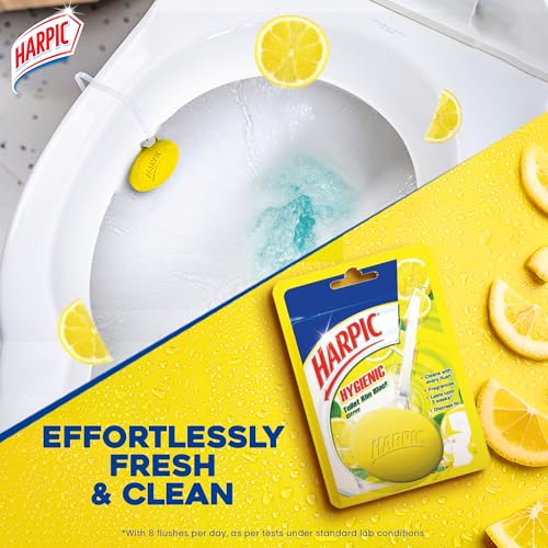 Harpic Hygienic Toilet Cleaner Rim Block, Citrus - 26 g (Pack of 3) | India's # 1 Toilet Cleaner - Image 2