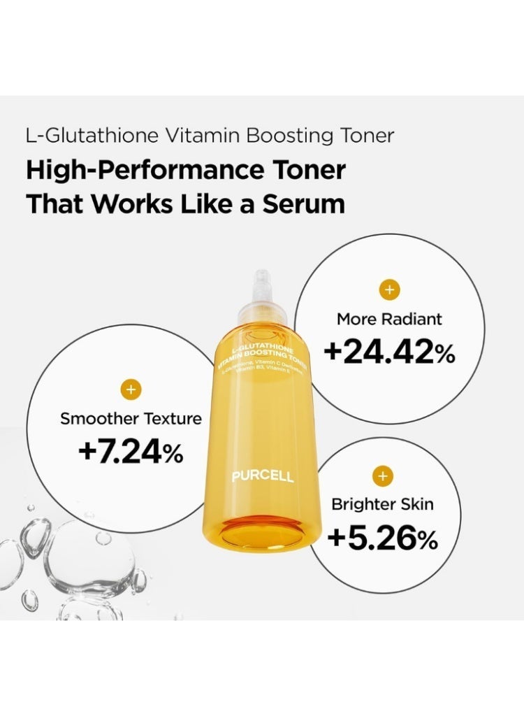 PURCELL L-Glutathione Vitamin Boosting Toner – Korean Brightening Toner with Niacinamide, Vitamin C & Tocopherol for Hydrated Glowing Skin - Image 3