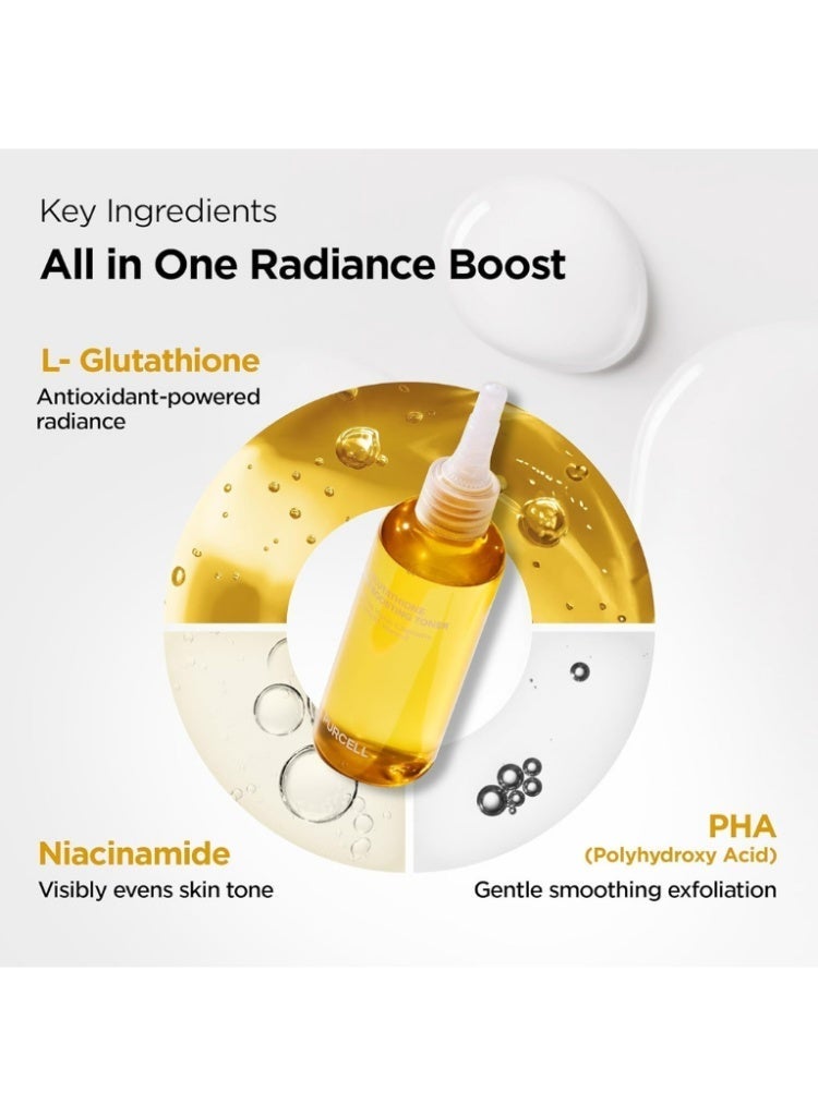 PURCELL L-Glutathione Vitamin Boosting Toner – Korean Brightening Toner with Niacinamide, Vitamin C & Tocopherol for Hydrated Glowing Skin - Image 5