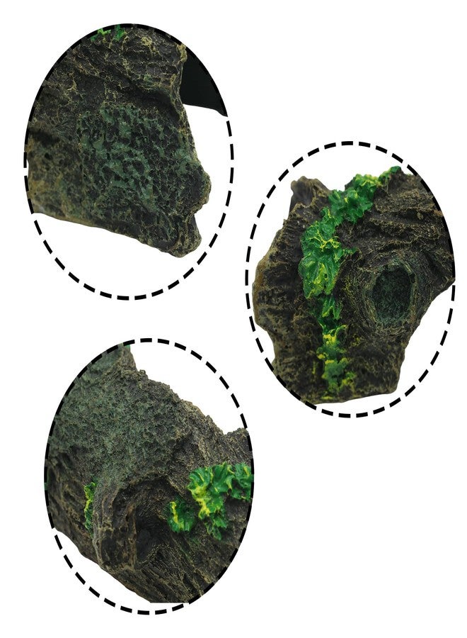Wuyituart Aquarium Decoration Cave Resin Hollow Tree Trunk Ornament Fish Hideout for Aquarium, Style 1 - Image 5