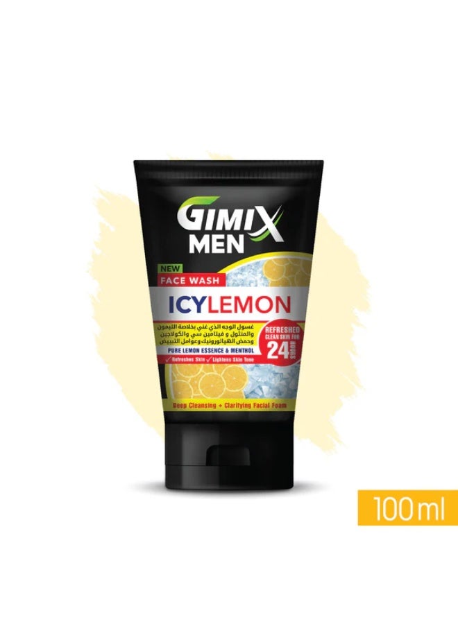 GIMIX Men Icy Lemon Face Wash 100ml - Image 2