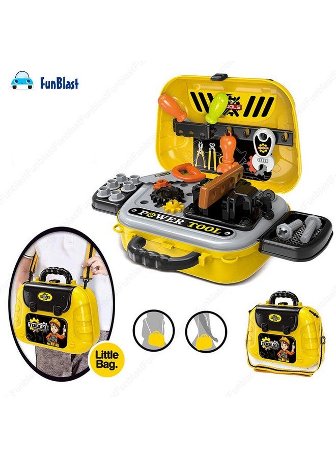 فنبلاست مجموعة أدوات فن بلاست للأطفال، مجموعة ألعاب تظاهرية، صندوق أدوات بناء تظاهري للمهندس الصغير، مجموعة أدوات ورشة عمل مهندس للعب الأدوار - Image 5