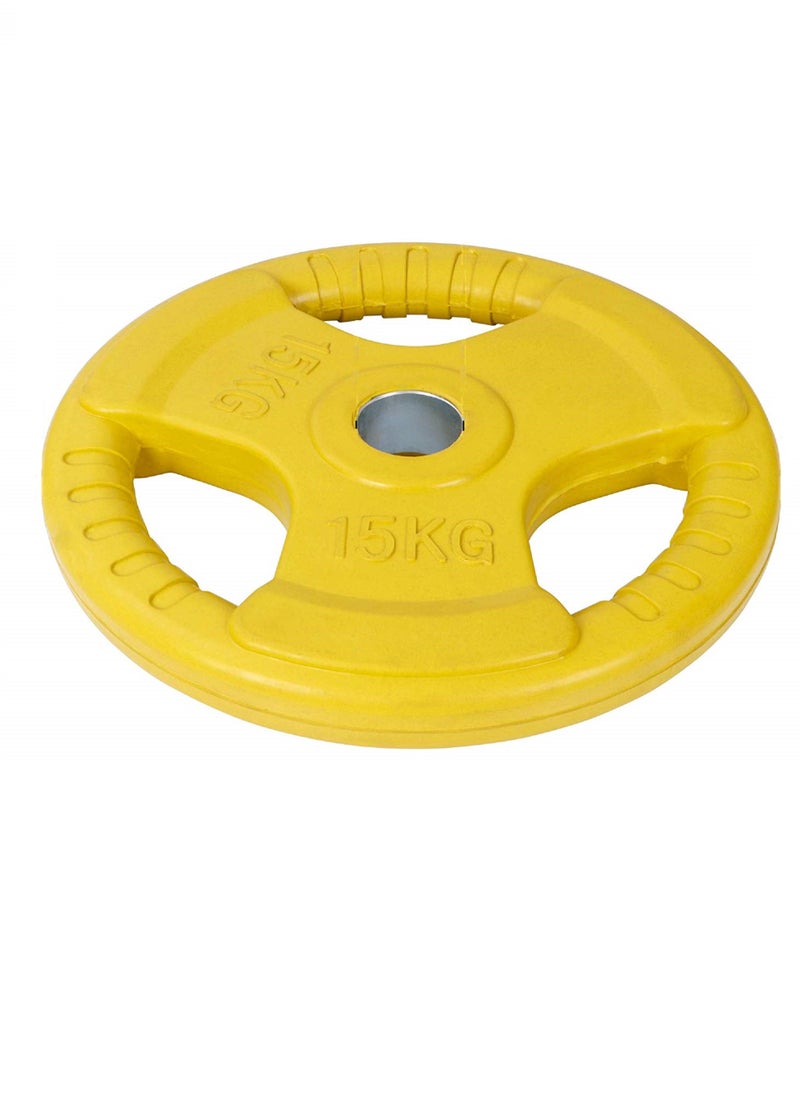TA SPORT Sport Olympic Weight Plate With Rubber Finish 15Kg Barbell Weight Plate Disc For Lifting & Strength Training  - Image 1