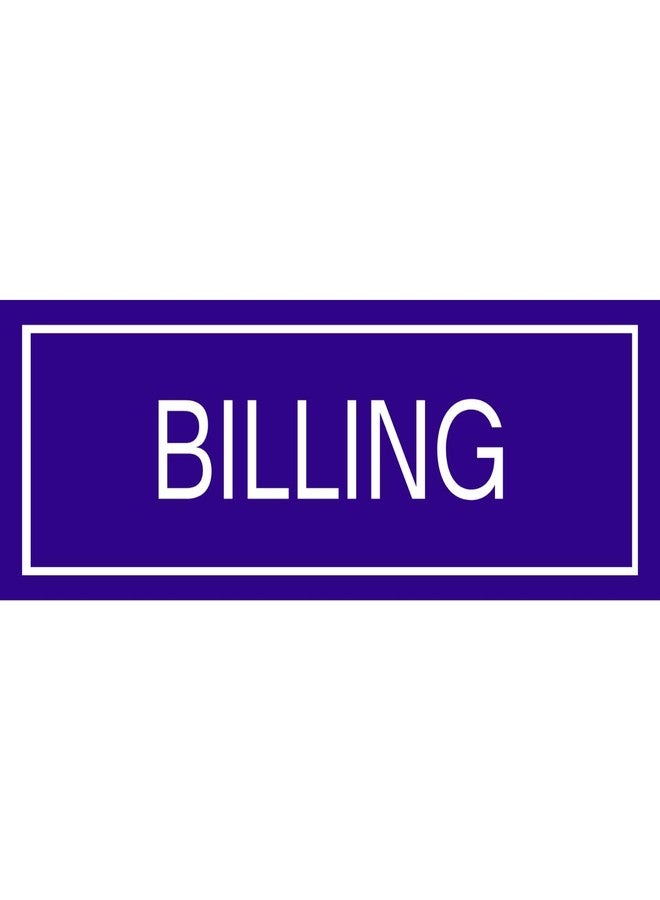 Exello Billing Sign Foam Board Plate - 30CM X10 CM, Display for Hospital, Hotel,Super market, Mall,Medical shop - Blue - Image 1