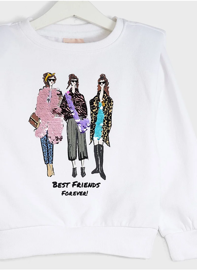 only_kids Kids Extended Shoulder Sweatshirt