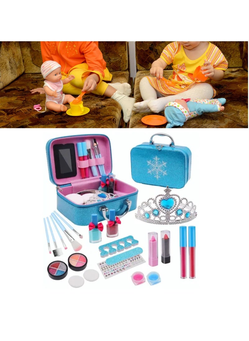 Velaurs 21Pcs Kids Makeup Set, Portable Kids Beauty Cosmetics Set  - Image 3