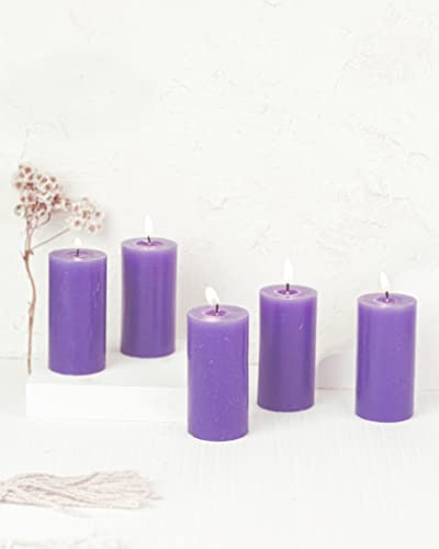 AURA DECOR AuraDecor Set of 5 Fragrance Pillar Candle || Long Burning || Aroma Candle || Gift Set || Candle Pillar Set (Ocean Breeze) - Image 2