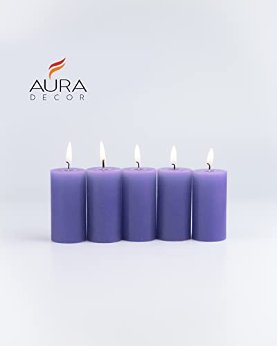 AURA DECOR AuraDecor Set of 5 Fragrance Pillar Candle || Long Burning || Aroma Candle || Gift Set || Candle Pillar Set (Ocean Breeze) - Image 3