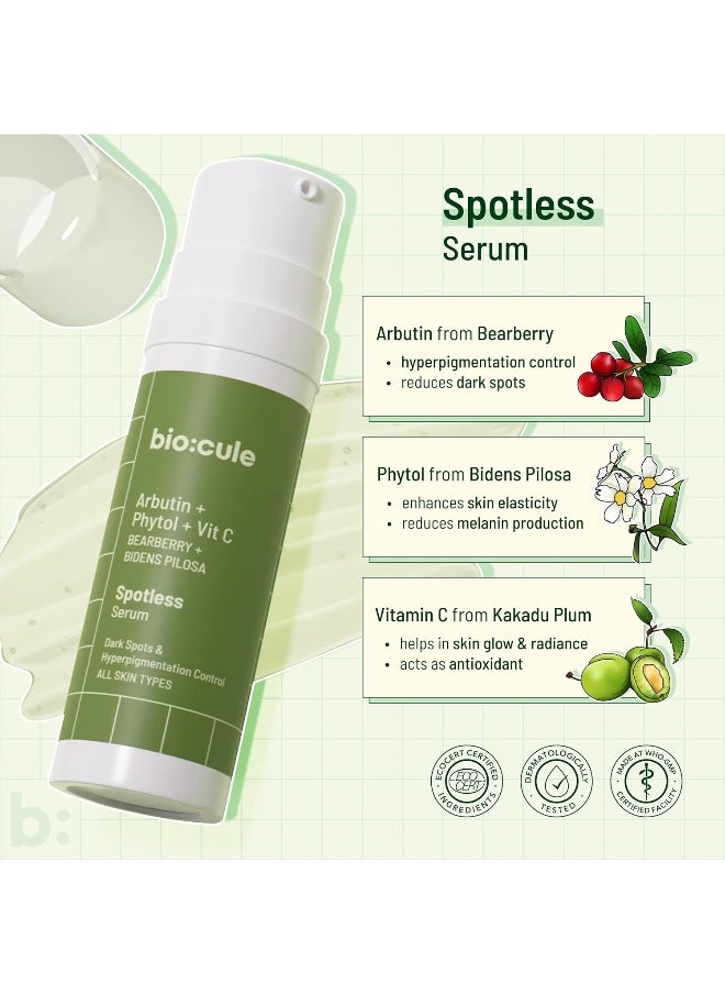 Biocule Spotless Vitamin C Face Serum, Arbutin, Phytol And Vitamin C From Bearberry All Skin Types  - Image 2