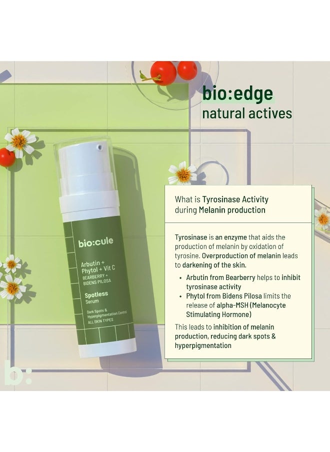 Biocule Spotless Vitamin C Face Serum, Arbutin, Phytol And Vitamin C From Bearberry All Skin Types  - Image 4