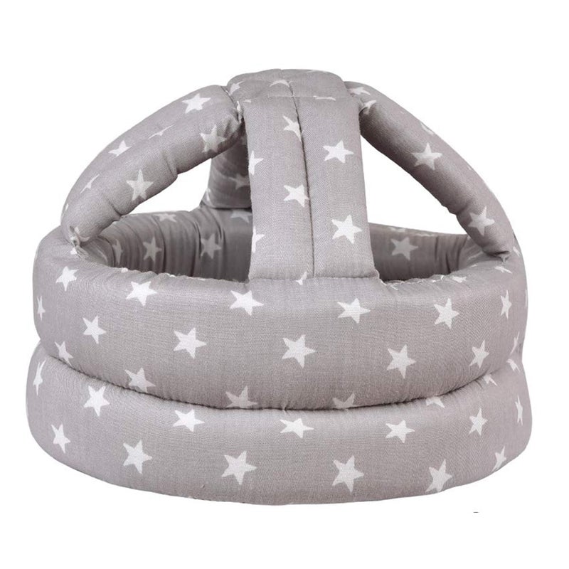 Hilihali Baby Safety Helmet Infant Baby Head Protector Head Cushion Bumper Bonnet Soft Headguard for Toddler Learning to Walk Grey Star Style - Image 2