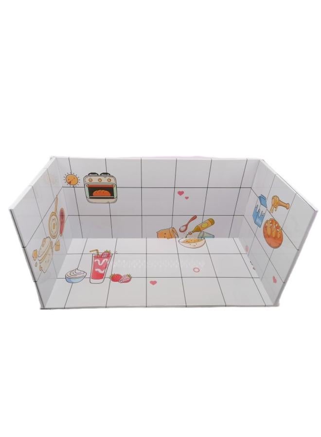 Bluejw Mini Kitchen Baffle Small Kitchen Background Board Stall Kitchen Partition Stall Special Small Kitchen Baffle Background Wall  - Image 1
