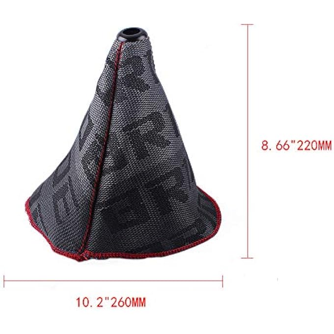 rayihni Universal Shift Boot CoverFabric Shifter ManualAuto Shift Knob Boot Dust Cover Gray - Image 2