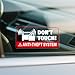 YIKIADA AntiTheft System Car Sticker 4 2 Inches Dont Touch Self Adhesive Vinyl Vehicle Windows Safety Warning Decals GPS Tracking System Equipped Waterproof Door Cling 10 Pack - Image 2