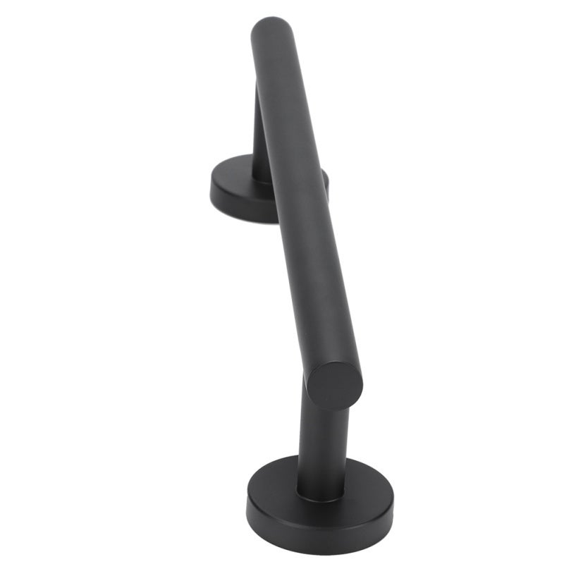 30cm Stainless Steel Black Brushed Single Towel Bar Rack Holder Bathroom Storage Organizer - Image 4