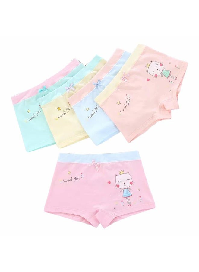 Core Pretty Girls Cotton Underwear Soft Boy Shorts Kids Boxer Briefs Panties(Pack of 5), Sweetgirl, 2-4 years - Image 1