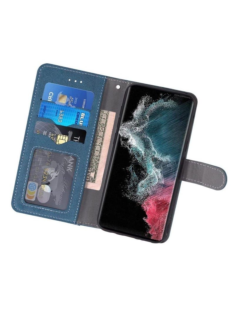 Excefore Samsung Galaxy S22 Ultra 5G Case, Premium Leather Folio Case, Flip Cover with TPU Shockproof, Stand, for Gaxaly S22ultra - Image 3