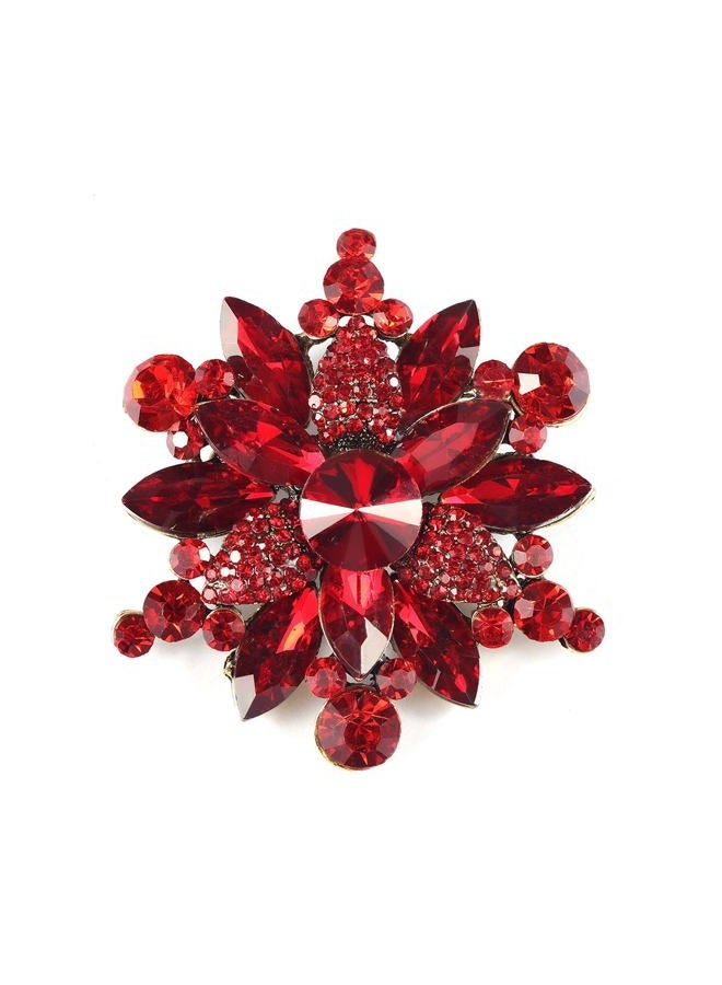 YOQUCOL Vintage Austrian Crystal Rhinestone Flower Shape Brooch Pin for Women, Crystal, cubic-zirconia - Image 1