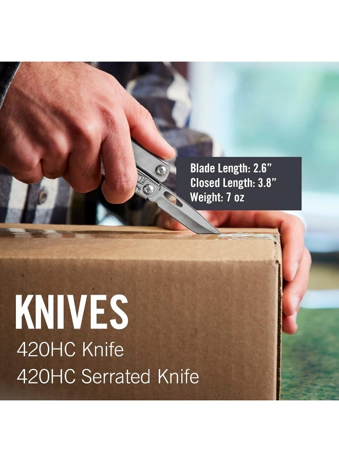 LEATHERMAN, Sidekick Pocket Size Multitool with Spring-Action Pliers and Saw, Stainless Steel with Nylon Sheath - Image 2