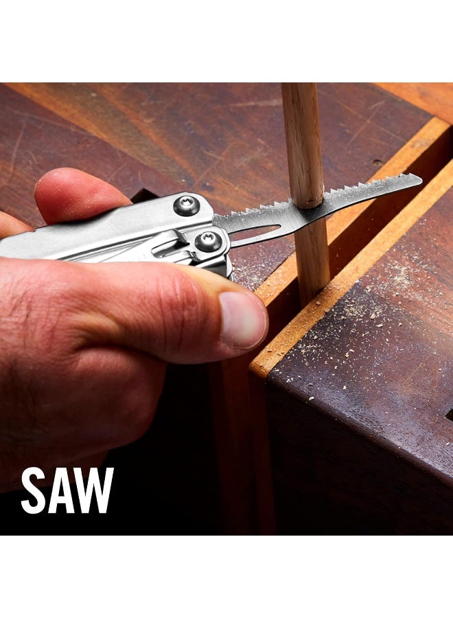 LEATHERMAN, Sidekick Pocket Size Multitool with Spring-Action Pliers and Saw, Stainless Steel with Nylon Sheath - Image 3