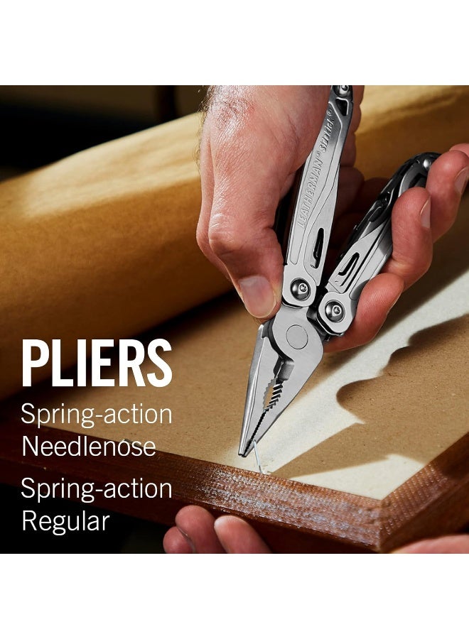 LEATHERMAN, Sidekick Pocket Size Multitool with Spring-Action Pliers and Saw, Stainless Steel with Nylon Sheath - Image 4