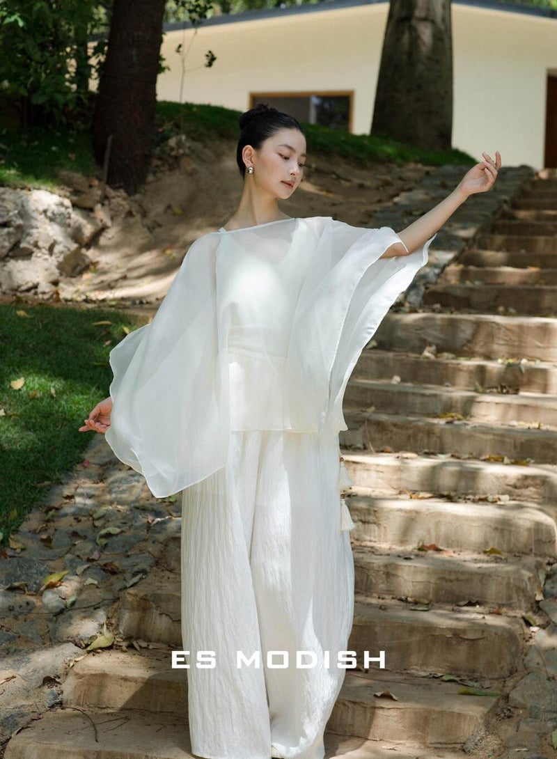 Saraia غطاء شفاف أبيض من ES MODISH مع تصميم أنيق - Image 1