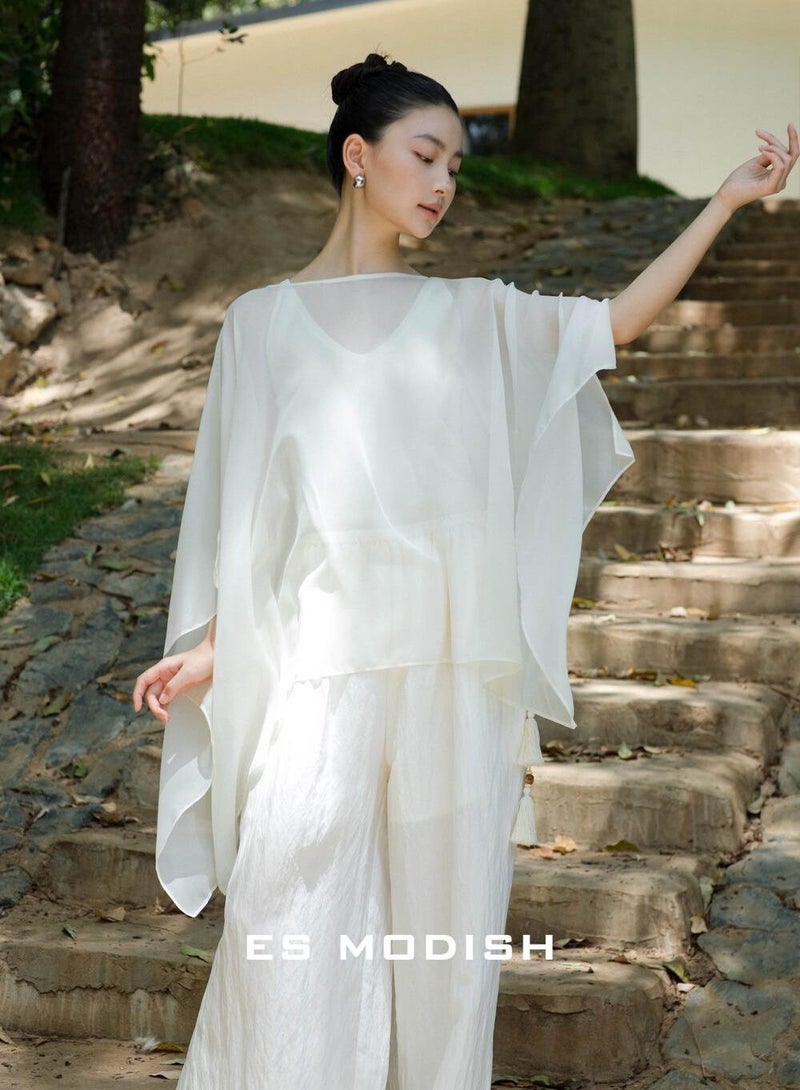 Saraia غطاء شفاف أبيض من ES MODISH مع تصميم أنيق - Image 3