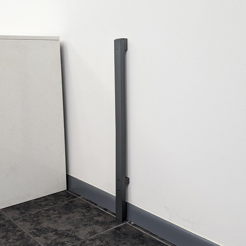 Qdos Safety New Universal Baseboard Adapter for Baby Gates  Slate  Professional Grade Safety  Universal Solution for Gate Installation Over a Baseboard  Works with All Gates  Easy Installation