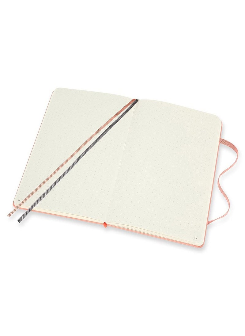 MOLESKINE - A5 Size Art Bullet Notebook With Dotted Lines 160 Pages Coral Pink Cover - Image 1