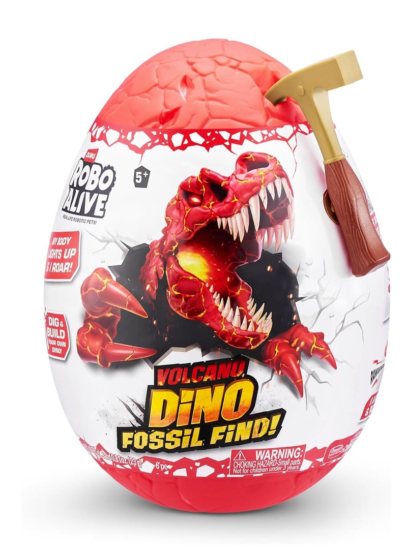 ROBO ALIVE - Robo Alive Volcano Dino Fossil Find Surprise Dinosaur Egg Volcano Assorted - Style/Character May Vary - Image 1