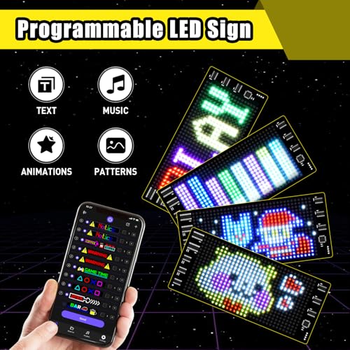sasecgo Light Signs for Car Programmable LED Car Sign Flexible LED Advertising Sign Bluetooth APP Custom Editor AnimationsTextGraffiti - Image 3
