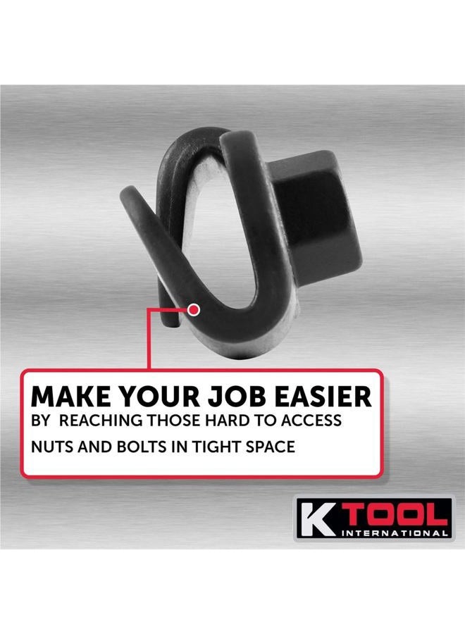 K-Tool International 49403 Universal Wrench Extender Adaptor, 1/2 Inch or 21mm Hex Drive, Drop Forged Body with Heat Treatment, Extendable, Black - Image 2