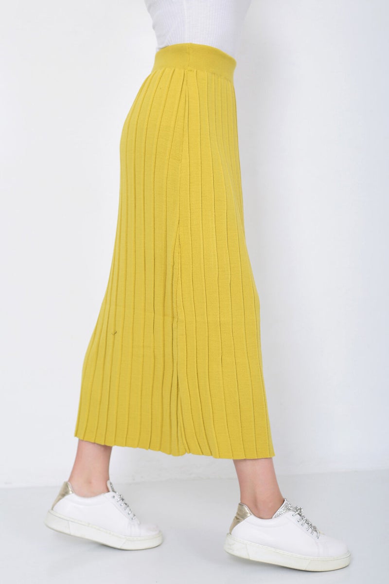 Lugmo Women's Knitwear Skirt Oversize Mustard  - Image 5