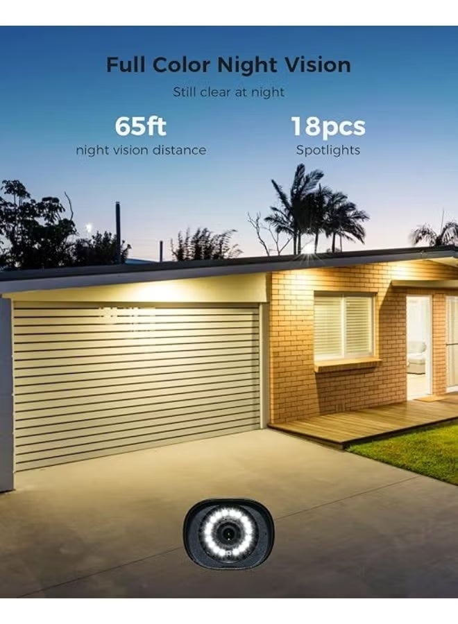 Wireless 5MP Security Camera System, 8 Outdoor Cameras with 10-Channel Network Video Recorder, 3TB Storage, Two-Way Audio, Night Vision, Motion Detection and Remote Monitoring - Image 4