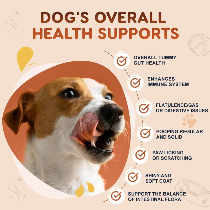 ZEBORA Probiotics for Dogs, Dog Probiotics for Digestive Health, Plus Pumpkin and Fish Oil, for Gut & Itchy, 120 Soft Chews - Image 4