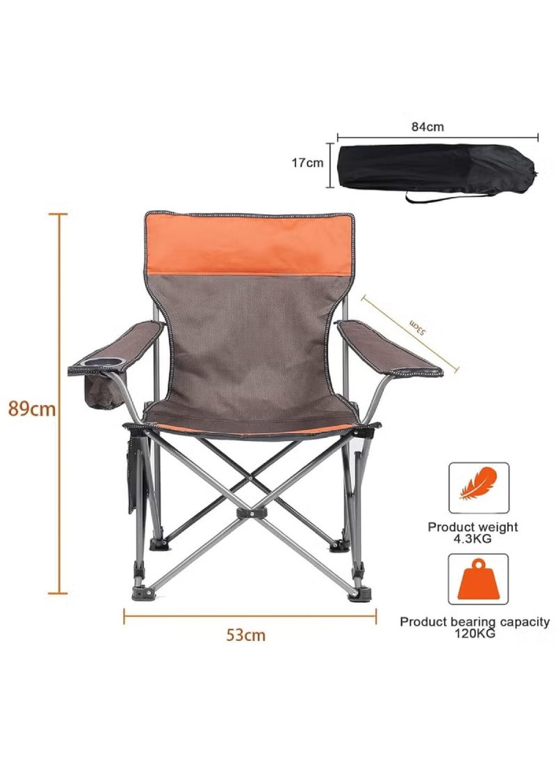 Rock Pow Camping Chairs Portable Folding Chair, Fully Padded Beach Lounge Chair, Adjustable Back Slope Outdoor Chair with Head Pillow,Lawn Chair for Camping Fishing Backyard Travel  - Image 4