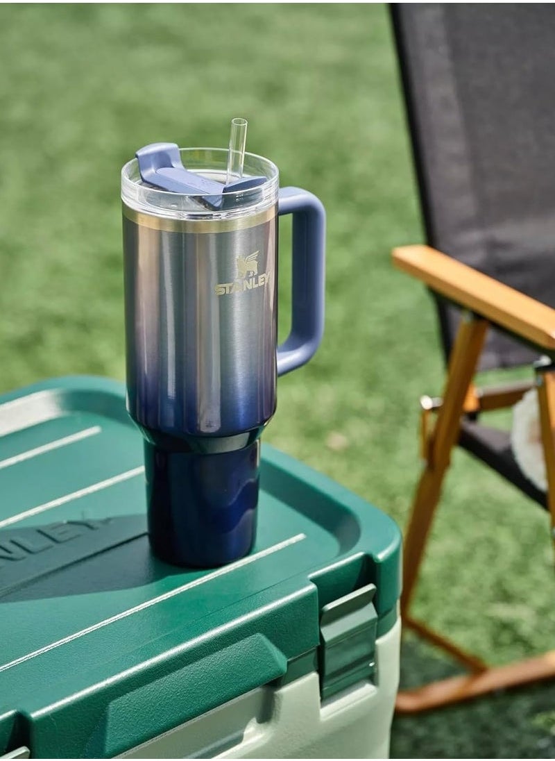 Stanley - 40oz Insulated Stainless Steel Travel Tumbler with FlowState Lid & Reusable Straw – Keeps Drinks Hot or Cold for Hours – Leak-Resistant Large Hydration Cup for Travel, Office & Home (Twilight Gradient) - Image 1