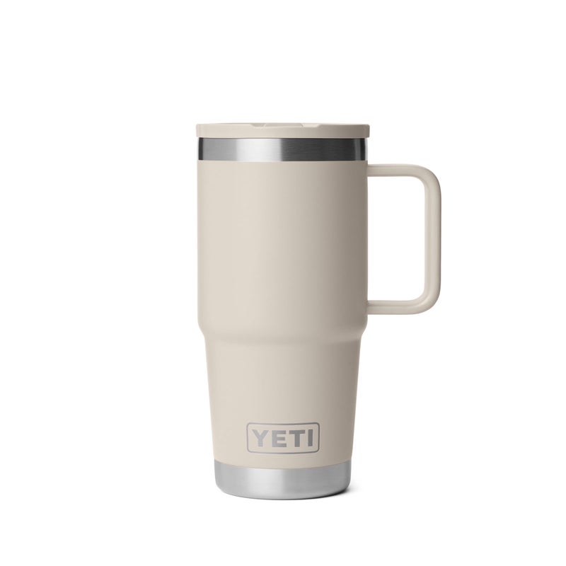 YETI Rambler 20 oz Travel Mug with Flip Straw Lid Stainless Steel Vacuum Insulated Leakproof Cup Holder Friendly Cape Taupe - Image 2