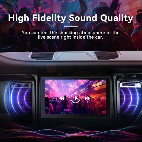 Haudio 7 Inch Double Din Car Stereo,with Wireless Apple CarPlay and Android Auto Screen for Car,HD Touch Screen carplay Screen with 1080P Reversing camera,Mirror Link,AUX,FM/AM|Wireless CarPlay Screen - Image 3