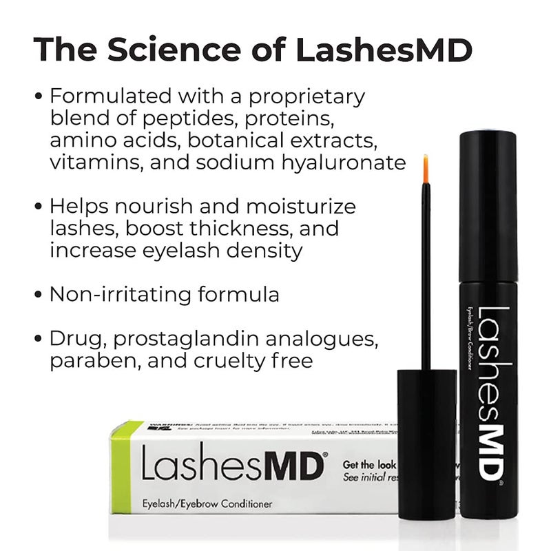 LashesMD Eyelash Growth Serum & Eyelash Conditioner for Naturally Fuller Looking Eyelashes and Eyebrows In As Little As Four Weeks - Image 2