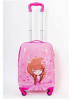 MNUK Princess Character Hard-Sided Polycarbonate Kids Trolley Bag-16 Inches-Pink  - Image 4