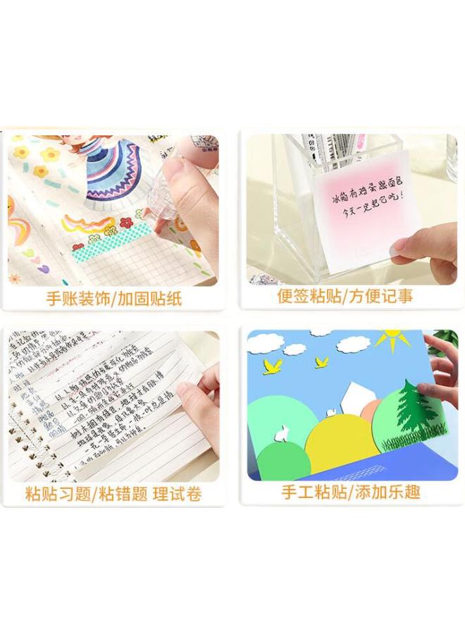 Changli Push-Button Dispensing Glue Refill, Large Capacity Correction Tape, Double-Sided Dotted Glue, High Adhesion, Traceless, No Residue, For Children'S Crafts, High-Adhesive, No-Trace, For Journaling, Student Use, Error Correction, Sticky Notes, Glue Pen - Image 1