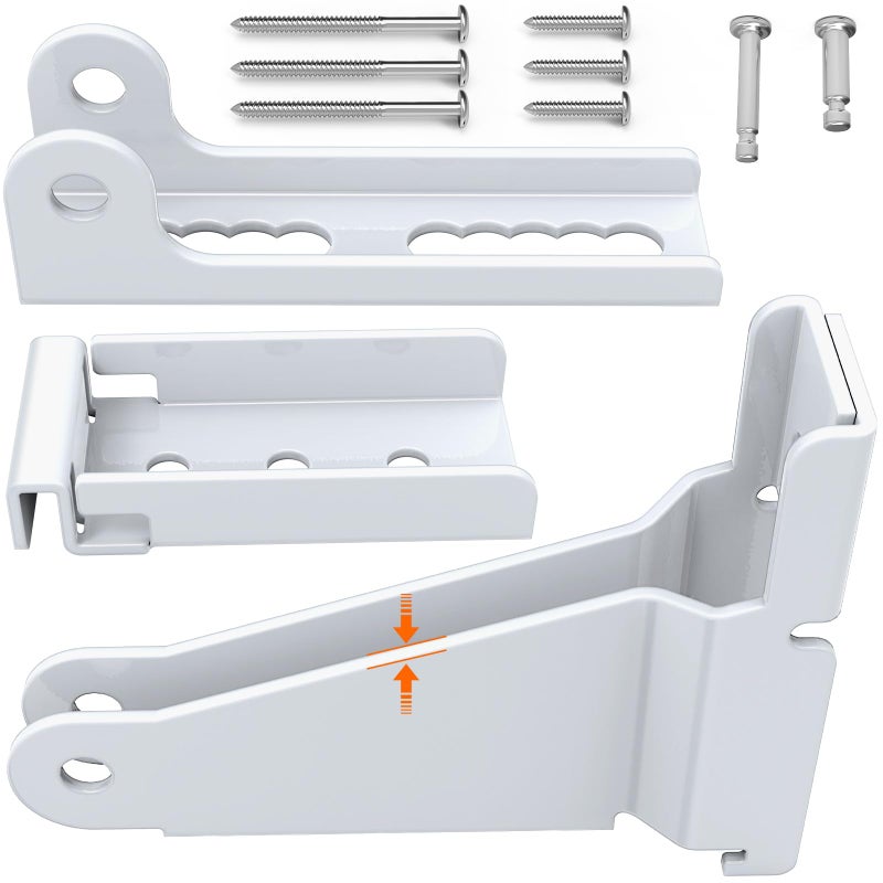 KOMOHOM Reinforced Storm Door Closer Bracket Kit Compatible with Andersen, Emco, Larson,Pella,40201 Door Repair Kit, Screen Door Closer Replacement Part for Storm Door, White - Image 1