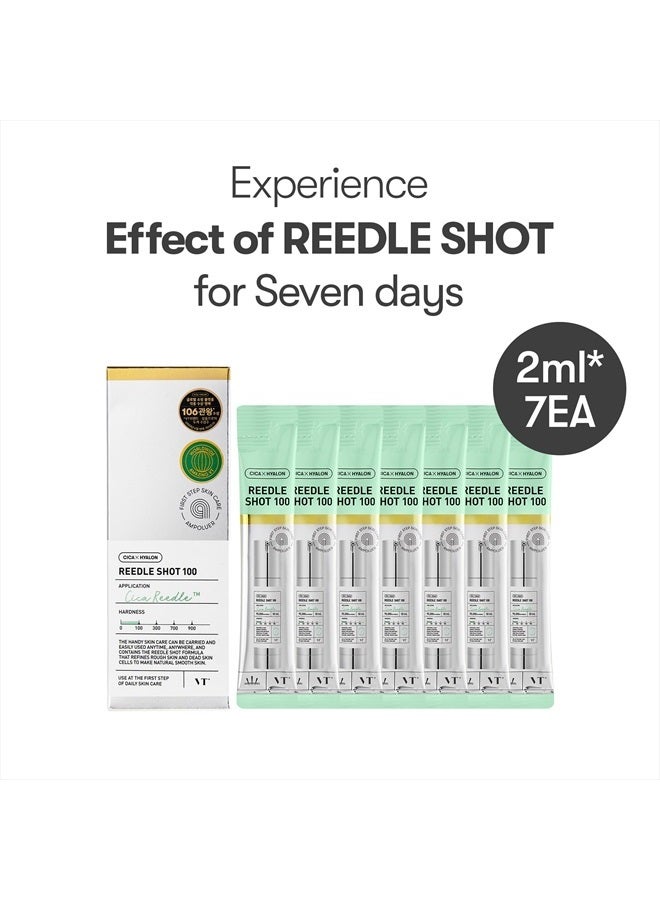 VT COSMETICS CICA Reedle Shot Ampouler | for Hydrated Skin 0.067Fl Oz*7 Pcs (2ml*7) - Image 2