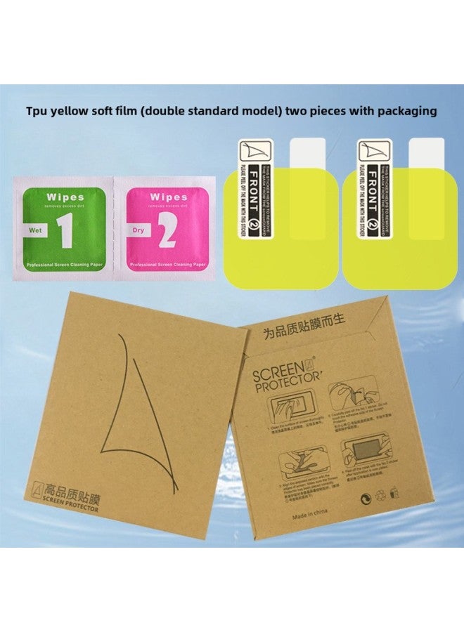 Suitable For Honor Pro HaylouWatch Watch Film PMMA Composite Hot Bending Full Screen TPU Water Coagulation Protective Film-Color:TPU Yellow Soft Film Two Pieces-Size:Honor Choose Haylou Watch - Image 1