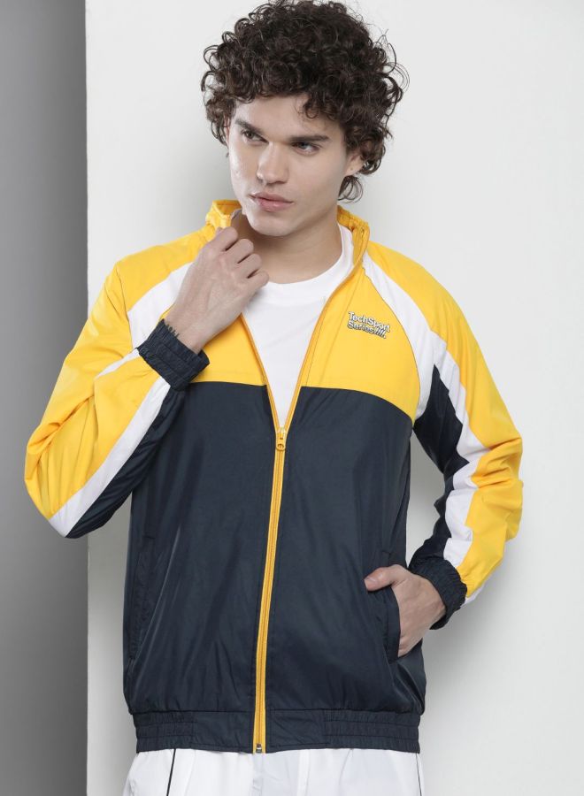 The Indian Garage Co Men Regular Fit Printed Round Neck Long Sleeves Windcheater - Image 3