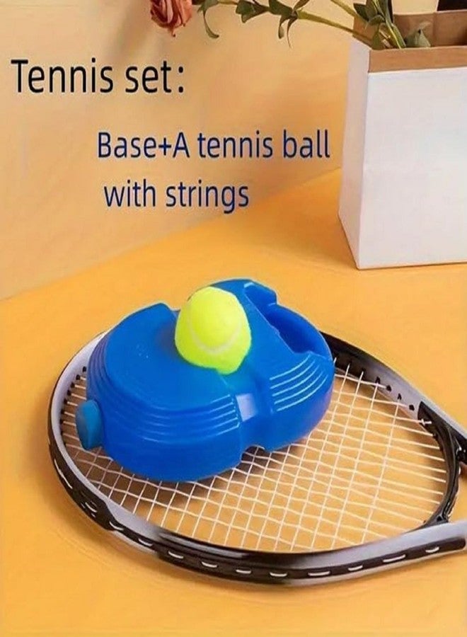 Riviox Tennis Training Aid with Rebound Ball, Solo Practice Equipment, Blue Base with Elastic String - Image 2